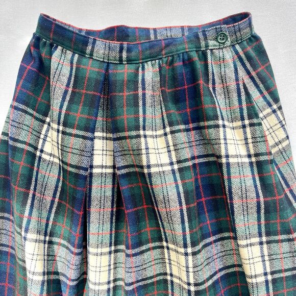 Pendleton Signature Tartan Plaid Skirt 10 100% Wool Pleated Preppy Old Money USA - Picture 4 of 7